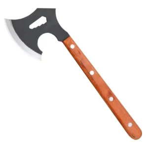 Industrial Grade Multi Function Forged High Carbon Steel Hand Axe with Wood Handle for Logging Camping Outdoor Use
