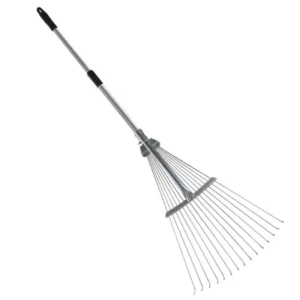 Industrial Grade R202 Adjustable Leaf Rake with 15 Tines 115-150cm Head