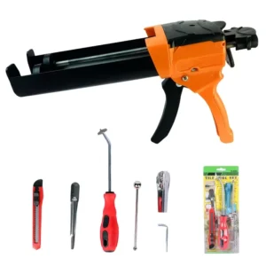 Industrial Manual Hydraulic Double Caulking Gun 400mL 1 1 Mix Ratio Dual Component Epoxy Dripless Applicator 6 Caulk Tile Grout