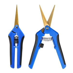 Industrial OEM Gardening Hand Pruner Pruning Shear with Straight Stainless Steel Blades and Plastic Handle