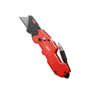 Industrial Strength Retractable Cutter Heavy Duty All Steel Utility Knife for Electrician Wallpaper Scraping Packaging