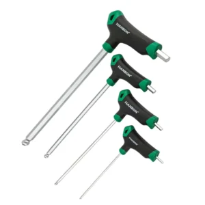 Industrial T Handle Hex Key Wrench Set Torx Ball End Cr V Steel Rubber Coated Handle Magnetic T Type Allen Keys for Auto Repair