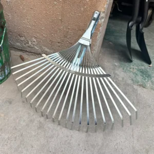 Industrial Telescopic Electroplated Grass and Leaf Rake Set with Long Wooden Handle Garden Tool BD RK509