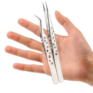 Industrial Tweezers Electronics Anti static Curved Straight Tip Precision Stainless DIY Hand Tools Sets Forceps Phone Repair