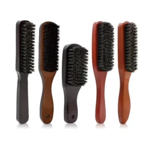 Ionic Men’s Face Cleaning Brush with Wooden Handle Boar Bristle Beard Brush Factory