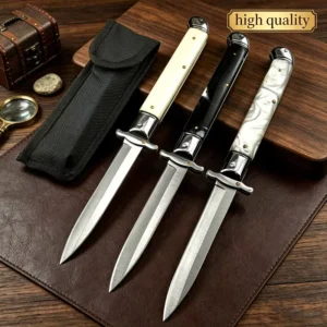 Italian Classic AKC Resin Handle Outdoor Portable Camping Sharp Field Survival Hunting Knife EDC Pocket Tool