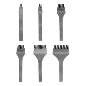 JC 2.7 3.0 3.38 3.85 mm Leather Craft Prong French Angled Chisel Leather Stitching Punch Hole Tools Sets