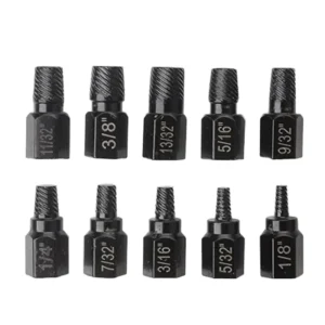 JUBOSHI 10 Piece Industrial Grade Bolt Screw Remover Set with Nut Extractors Hexagonal Bolts Essential Removal Tools (Imperial)