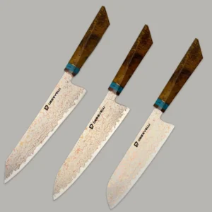 Kitchen Knife Set 33 Layer Copper Damascus Steel Chef Knife Kitchen Knife Butcher Set