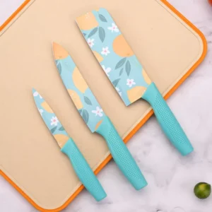 Kitchen Knife Set with Coating Blade and pp Handle
