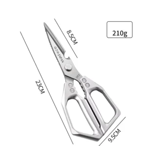Kitchen Scissors All Purpose Stainless Steel Kitchen Shear Sharp Silver Meat Scissors Dishwasher Safe Heavy Duty Poultry Shears