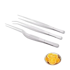 Kitchen Tweezers Fine Tweezer Tongs Extra Long Stainless Steel Cooking Tweezers