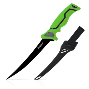 Kitchen Use 7 Inch Portable Waterproof Soft Fillet Knife 5Cr14 Rust Resistant Steel TPR Handle with Sheath