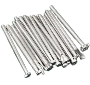 L-HT0222 20pcs Leather Stamp Printing Tool Kit Steel Alloy Stamp Punch Set for Carving DIY Art Leather Craft Making Tools