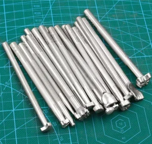 L HT0222 LISCA 20pcs Leather Stamp Printing Tool Kit Alloy Stamp Punch Set Carving Making Tools for Leather Craft DIY Art