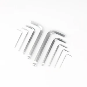 L shaped Ball Point Hex Key Set 9pc Short Arm Metric Industrial Chrome Vanadium Steel Nickel Plated