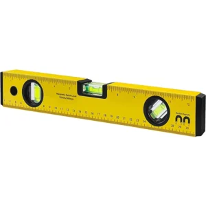 LRN02 12.2 Inch Aluminium Alloy Spirit Level with Portable Magnetic Design Metric and Imperial Ruler
