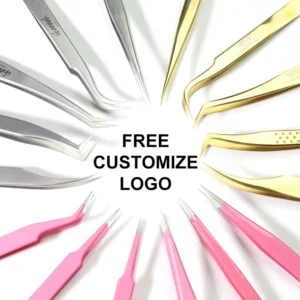Laah Tweezers Volume 90 Degree Eyebrow Tweezers Fiber Tip Eyelash Extension Lash Tweezers