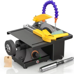 Lapidary Saw for Cutting Rocks & Polishing DIY Art Project Lapidary Equipment 0 10000 RPM 350W Black