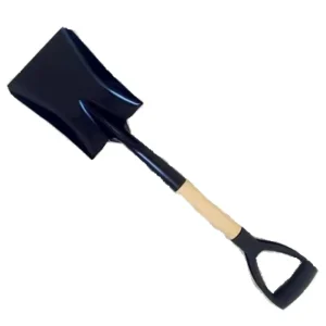 Large Hand Rounded Metal Steel Agricultural Spade Shovel with Wooden Handle for Gardening and Farming