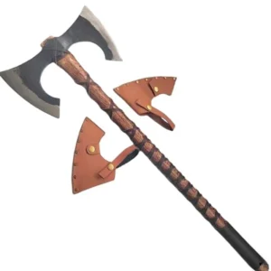 Large Norse Axe High Carbon Steel Axe Head Double Edge Blade Wood 30 Inch Overall Length for DIY Industrial Use