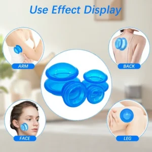 Large Size Transparent Liquid Silicone Cupping Cups Vacuum Therapy Tool for Household Body Pain Relief Massage