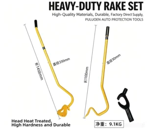 Large Truck Vacuum Tire Removal Tool Tire Lifter Mounting Rake Three piece Set Thickened