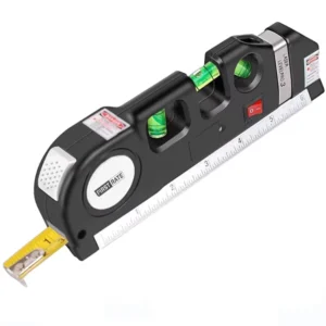 Laser Level Scale Measurement Building Tools with Tape Meaure 3 in 1 Cross Line Laser Level