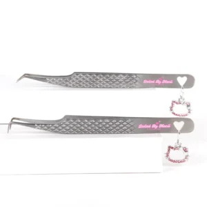Lash Tweezer Fiber Tip Grip 1pcs Professional Eyelash Tweezer for Volume Eyelashes Makeup Tools Lash Extension Kit