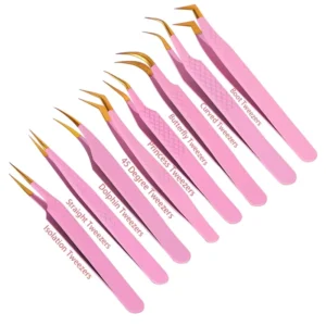 Lashes Tweezers Lashes Applicator Tweezer Private Label Eyelash Extension Tweezers