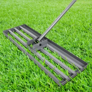 Lawn Leveling Rake 48 Inch Wide 72 Inch Handle Powder Coated Yard Garden and Lawn Leveling Tool