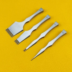 Leather Craft Diamond Chop Pricking Iron Professional Edge Chop Tooth Inner Finish Polishing Stitching Punch Chisel Tools