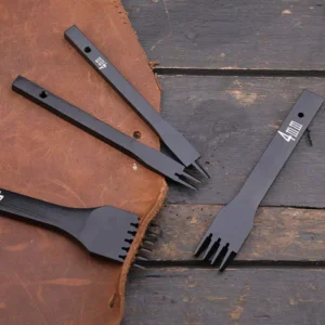 Leather Hole Punch Tool Set Stitching Diamond Chisel Punch 4mm Leather Stitching Hole Tool