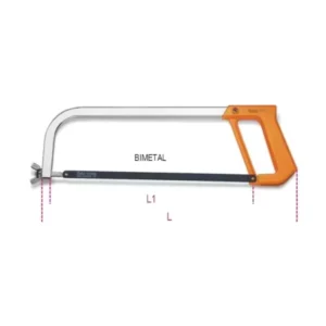 Lightweight Portable Steel Hacksaw 18 TPI Fixed Blade Plastic Handle Multifunctional Hand Saw for Metal Wood Cutting 12in Max