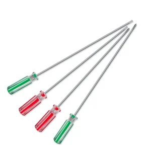 Long 3MM Transparent Handle DIY OEM Computer Disassembly Slotted Flat Screwdriver 200mm Magnetic Tip Chrome Finish