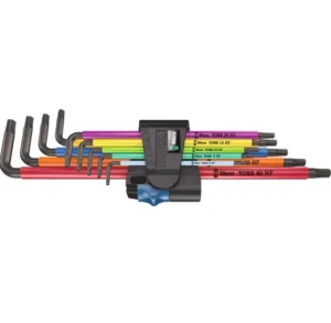 Long Torx L Key Set with Locking Function OEM Industrial Grade 9 Piece Color Coded Hex Key Kit for Precision Fastening
