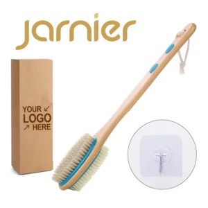 Long Wooden Handle Natural Bristle Massager Brush Head Can Be Replaced Brosse a Sec Body Exfoliating Bath Brush