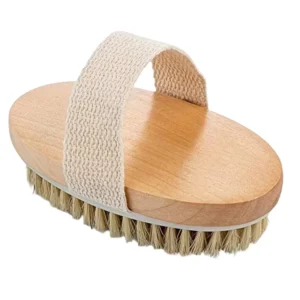 Lotus Shaped Body Brush with Hanging Strap for Dry Brushing and Exfoliating Shower Use
