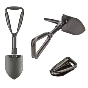 M Size Lightweight Folding Survival Shovel 12in Blade D Grip Industrial Grade Camping Hiking Travel Carbon Steel Metal Spade Hoe