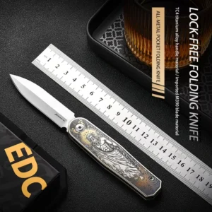 M390 Blade Pocket Knife Titanium Alloy Portable Folding Multi-Function DIY EDC Tool Daily Use Folding Knife