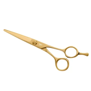 MH 60G Colorful Gold Coating Barber Shears CNC Blade Titanium Hair Cutting Scissor YONGHE CHENG