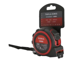 MS011014 Self-winding Metric 5-Meter 25mm Wide Double-colored Rubber-coated Steel Tape Measure