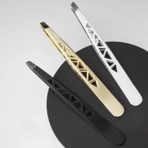 Makeup Beauty Care Tool Cosmetic Hollow Design Eyebrow Tweezers Eyelash Extension Tweezers