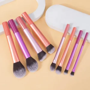 Makeup Brush Kit Soft 8pcs Synthetic Hair Face Foundation Blush Eyeshadow Plastic Handle Cosmetic Tools