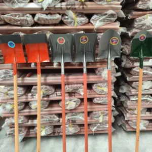 Manganese Steel Shovel Spade Square Pointed Blades Wood Handle for Construction Mining Factory Use