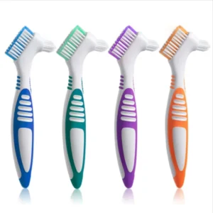 Manual Denture Cleaning Brush with PP+TPR Handle and Nylon Bristles 1 Year Warranty
