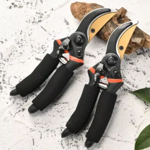 Manual Garden Pruning Shears Carbon Steel Blades Plastic Handles for Fruit Tree Flower Art Coarse Branch Fruit Picking