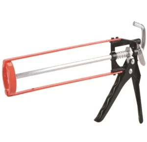 Manual Industrial Caulking Gun Cartridge Gun Glass Tool with Aluminum Construction Hex Rod Plunger & Ratchet Grip