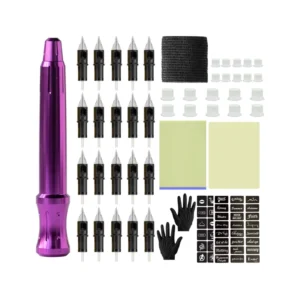Manual Tattoo Pen Kit Traditional Microblading Eyebrow Pen Needle Cartridge Manual Tattoo Pen Set