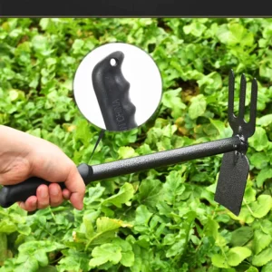 Manufacturer Direct Sales Dual Functional Stainless Steel Flat Head Hoe Carbon Fiber Handle Garden Weeding Tool Set Agricultural